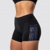 Born Primitive First Responder Rise & Grind Booty Shorts (Thin Blue Line Gunmetal)