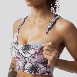 Born Primitive Maternity The Milk And Muscles Nursing Sports Bra (Pink Petals)