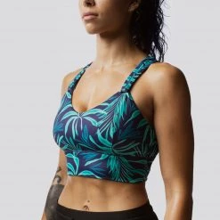 Born Primitive The Milk And Muscles Nursing Sports Bra (Teal Tropics) Clearance Vault