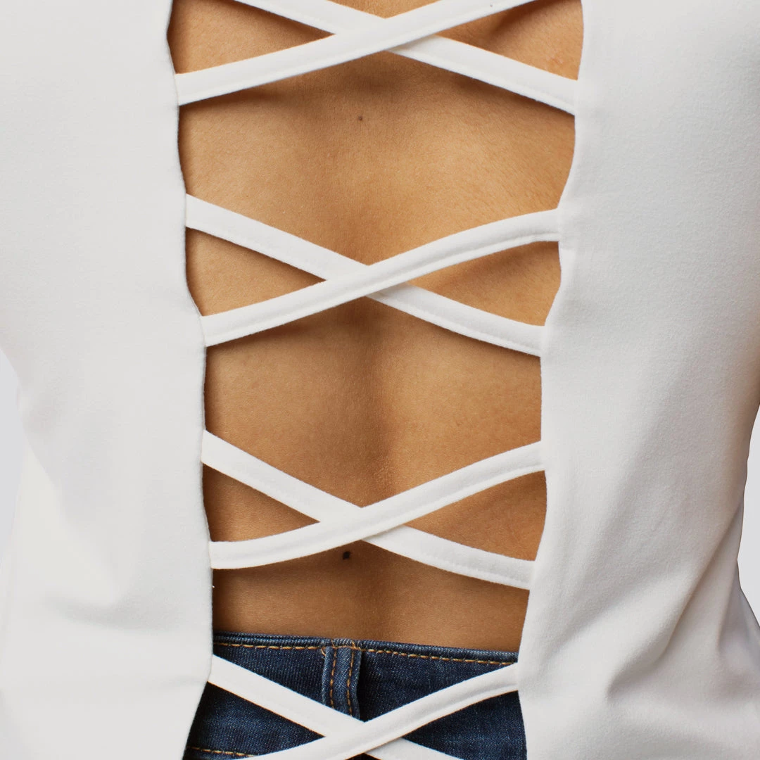 Born Primitive Tops String Me Along Crop Top 2.0 (White) 5 Born Primitive Tops String Me Along Crop Top 2.0 (White)