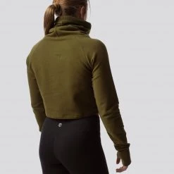 Born Primitive Tops Cowl At The Half Moon Crop (Tactical Green)