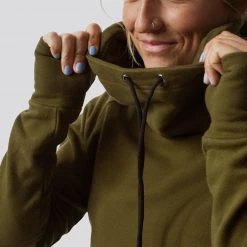 Born Primitive Tops Cowl At The Half Moon Crop (Tactical Green)