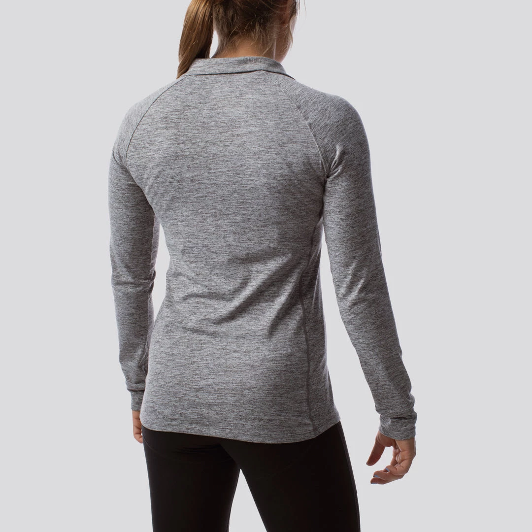 Born Primitive Female Zip Neck Athleisure Long Sleeve (Heather Grey) Long Sleeves 4 Born Primitive Female Zip Neck Athleisure Long Sleeve (Heather Grey) Long Sleeves