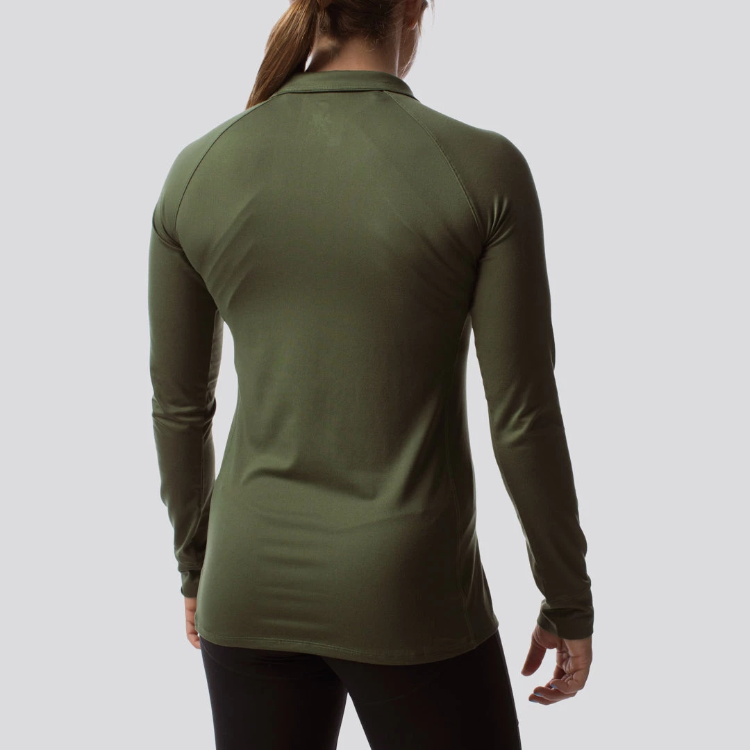 Born Primitive Female Zip Neck Athleisure Long Sleeve (Tactical Green) 4 Born Primitive Female Zip Neck Athleisure Long Sleeve (Tactical Green)