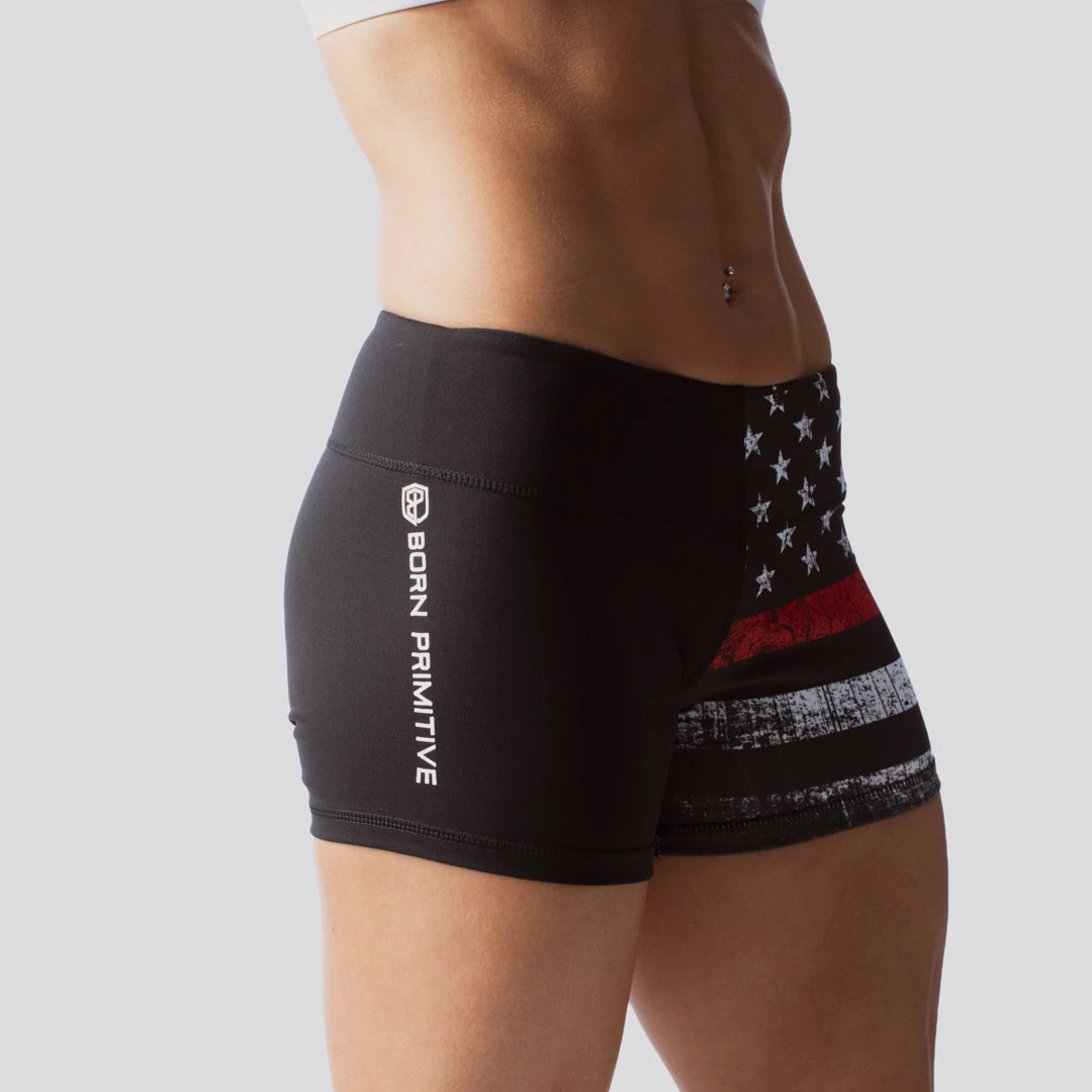 Born Primitive Patriotic Double Take Booty Shorts (Thin Red Line Edition) 5 Born Primitive Patriotic Double Take Booty Shorts (Thin Red Line Edition)