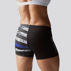 Born Primitive Double Take Booty Shorts (Thin Blue Line Police Edition)