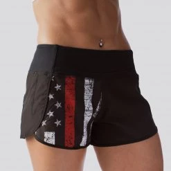 Born Primitive Free Flow Shorts (Thin Red Line)