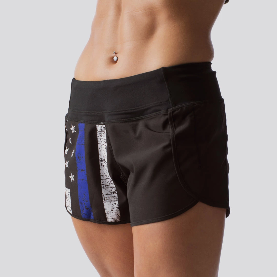 Born Primitive Free Flow Shorts (Thin Blue Line) Patriotic 4 Born Primitive Free Flow Shorts (Thin Blue Line) Patriotic