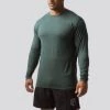 Born Primitive Tops The Athleisure Long-Sleeve Crew (Evergreen)