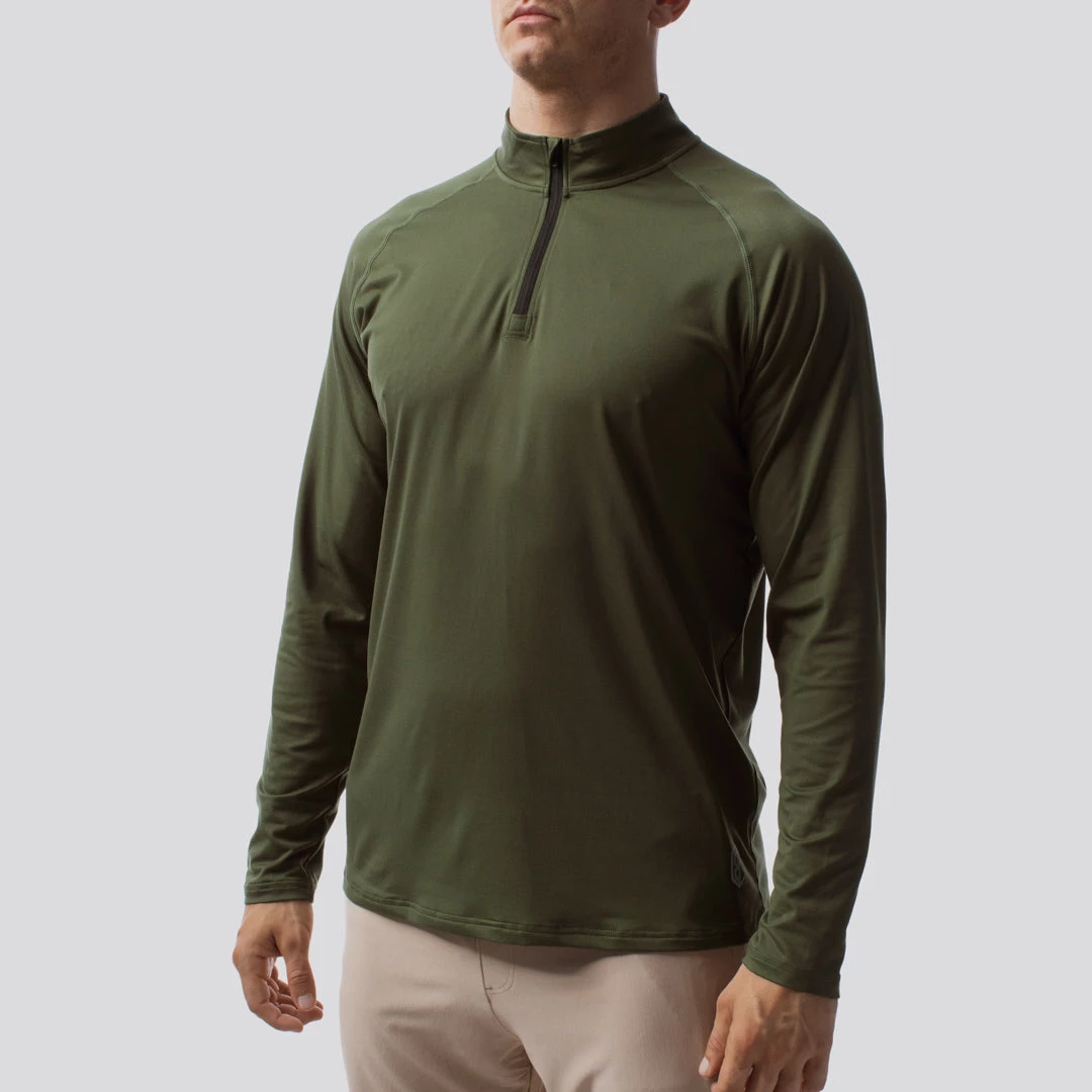 Born Primitive Male Zip Neck Athleisure Long Sleeve (Tactical Green) 3 Born Primitive Male Zip Neck Athleisure Long Sleeve (Tactical Green)