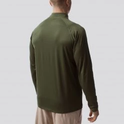 Born Primitive Male Zip Neck Athleisure Long Sleeve (Tactical Green)