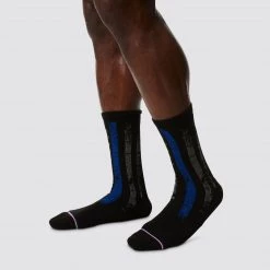 Born Primitive Crew Socks By Soledier Socks (Thin Blue Line) FIrst Responder