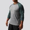 Born Primitive Clearance Vault Unisex Athleisure Raglan (Grey/Evergreen Sleeves)