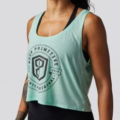 Born Primitive American Original Flowy Crop Tank (Mint) Tops