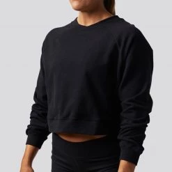 Born Primitive Unmatched Cropped Crew Sweatshirt (Black)