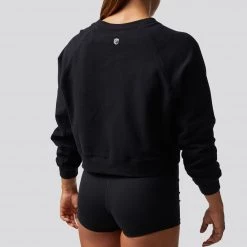 Born Primitive Unmatched Cropped Crew Sweatshirt (Black)