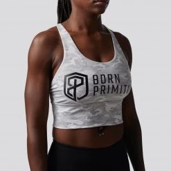 Born Primitive Camo Crossfire Sports Bra (Brand Strength-Avalanche)