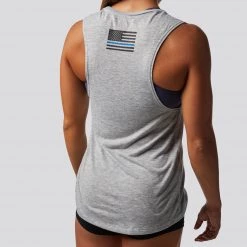 Born Primitive The Brand Tank 2.0 Flowy Muscle Tank (Thin Blue Line)