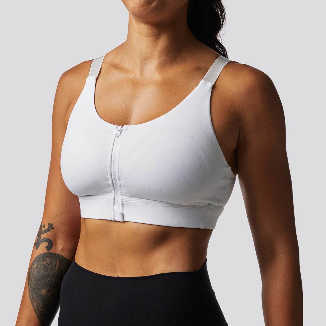 Born Primitive The Zip Front Sports Bra (White) Clearance Vault 3 Born Primitive The Zip Front Sports Bra (White) Clearance Vault
