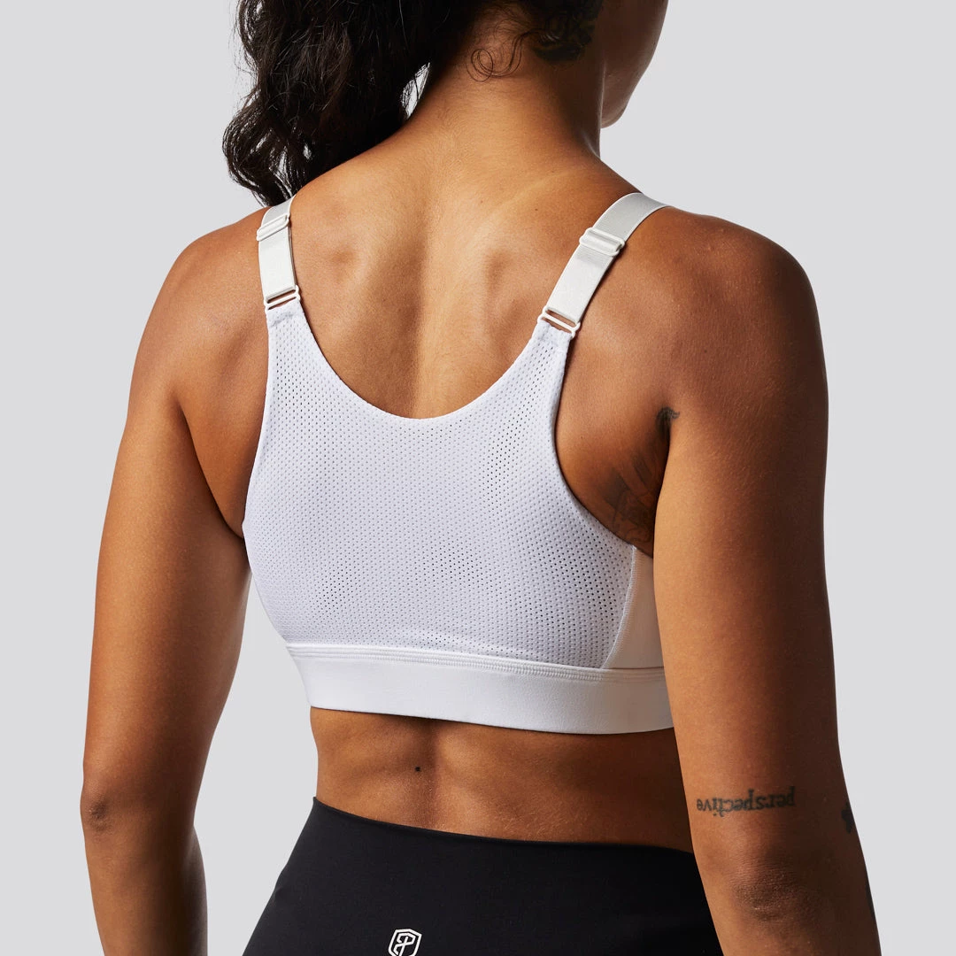 Born Primitive The Zip Front Sports Bra (White) Clearance Vault 4 Born Primitive The Zip Front Sports Bra (White) Clearance Vault