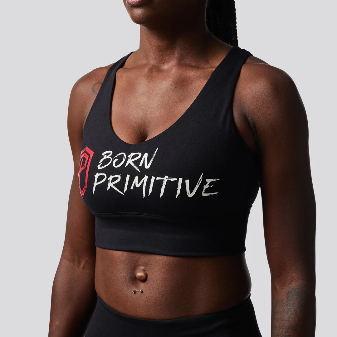 Born Primitive Sports Bras X-Factor Sports Bra (Brand Strength-Black) 5 Born Primitive Sports Bras X-Factor Sports Bra (Brand Strength-Black)