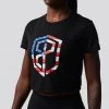 Born Primitive Tops USA Crop Tee (Black) 2 Born Primitive Tops USA Crop Tee (Black)