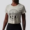 Born Primitive Athleisure Athlete Driven Crop Tee (Heather Dust)