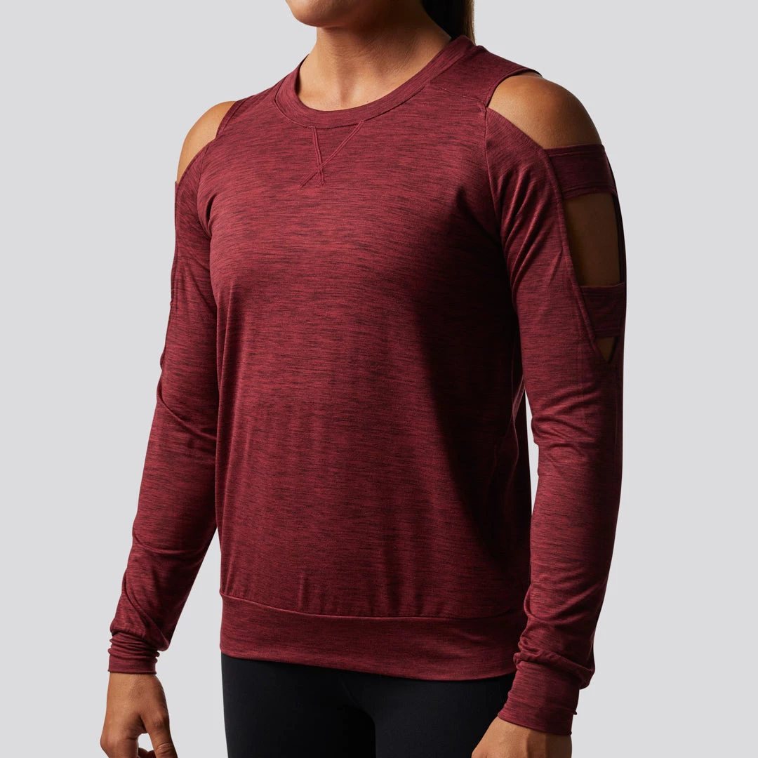 Born Primitive Cold Shoulder Long-Sleeve (Maroon) Tops 3 Born Primitive Cold Shoulder Long-Sleeve (Maroon) Tops