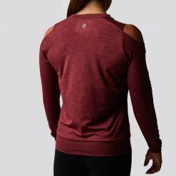 Born Primitive Cold Shoulder Long-Sleeve (Maroon) Tops