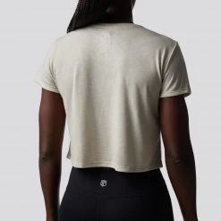 Born Primitive Athleisure Athlete Driven Crop Tee (Heather Dust)