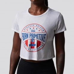 Born Primitive Athlete Driven Crop Tee (Americana) Patriotic