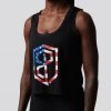 Born Primitive USA Flowy Crop Tank (Black) Patriotic