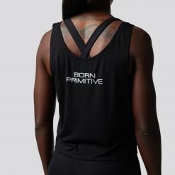 Born Primitive USA Flowy Crop Tank (Black) Patriotic