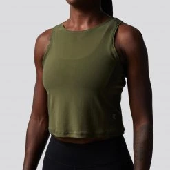 Born Primitive Strong Is Beautiful Mesh Tank (Tactical Green)
