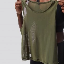 Born Primitive Strong Is Beautiful Mesh Tank (Tactical Green)