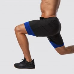 Born Primitive FIrst Responder The Versatile Short W/ Compression (Thin Blue Line Gunmetal W/ Royal Compression Liner)