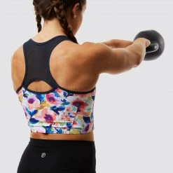 Born Primitive Meshed Up Cropped Sports Bra (Pastel Garden)