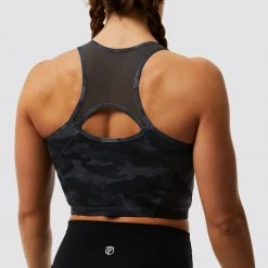 Born Primitive Meshed Up Cropped Sports Bra (Ash) Camo