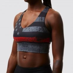 Born Primitive First Responder X-Factor Sports Bra (Thin Red Line Gunmetal)