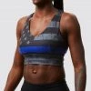 Born Primitive First Responder X-Factor Sports Bra (Thin Blue Line Gunmetal)