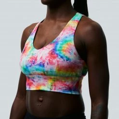Born Primitive X-Factor Sports Bra (Rainbow Tie Dye) Clearance Vault