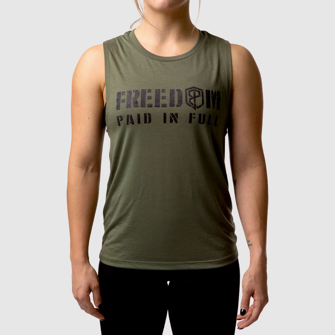 Born Primitive Freedom Paid In Full Flowy Muscle (Military Green) New Arrivals 5 Born Primitive Freedom Paid In Full Flowy Muscle (Military Green) New Arrivals