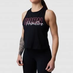 Born Primitive Neon Lights Elevate Crop (Black) New Arrivals