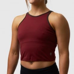 Born Primitive New Arrivals Gratitude Crop Tank (Merlot)