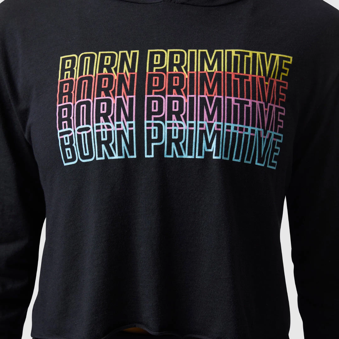 Born Primitive Neon Rainbow Cropped T-Shirt Hoodie (Black) New Arrivals 7 Born Primitive Neon Rainbow Cropped T-Shirt Hoodie (Black) New Arrivals