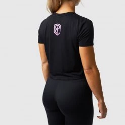 Born Primitive Neon Rainbow Crop Tee (Black)