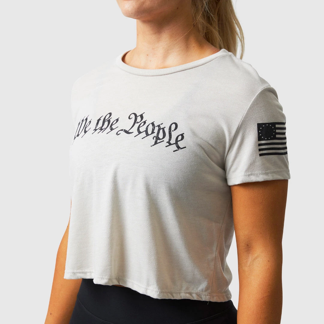 Born Primitive Tops We The People Crop Tee (Heather Dust) 3 Born Primitive Tops We The People Crop Tee (Heather Dust)
