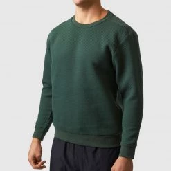 Born Primitive Long Sleeves Male Waffle Crewneck Pullover (Pine)