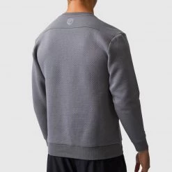 Born Primitive Male Waffle Crewneck Pullover (Slate) Athleisure