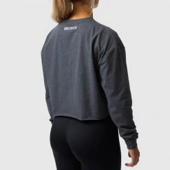 Born Primitive Athleisure The Training Crop Long-Sleeve (Dark Heather Grey)